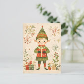 フェスティバルかわいい格言クリスマスグリーティング ポストカード (スタンド正面)