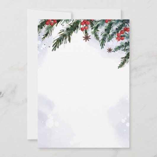 フェスティバルかわいい雪だるまクリスマスパーティー 招待状 (裏面)