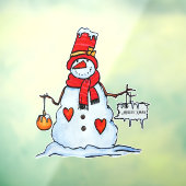 フェスティバルかわいい雪だるま ウィンドウサイン (シート3)