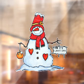 フェスティバルかわいい雪だるま ウィンドウサイン (シート2)