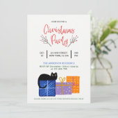 フェスティバルかわいい黒猫コーヒーアートクリスマスパーティー 招待状 (スタンド正面)