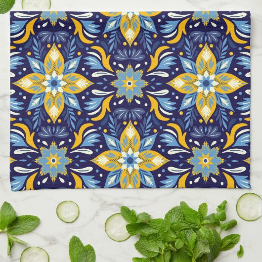 フェスティバルかわいらしクリスマスパターンのキッチンタオル キッチンタオル (折り畳み)