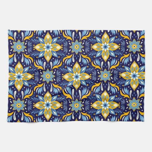 フェスティバルかわいらしクリスマスパターンのキッチンタオル キッチンタオル (横)