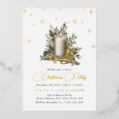 フェスティバルきらめくキャンドルライトクリスマス 箔招待状 (正面)