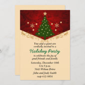 フェスティバルきらめくツリークリスマスパーティの招待状 招待状 (正面/裏面)