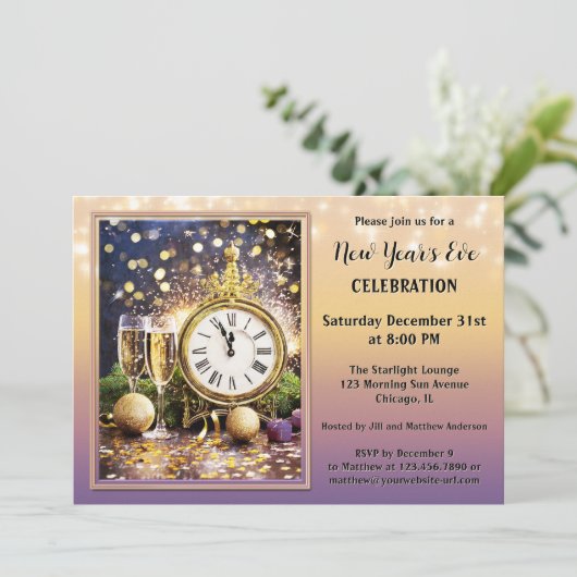 フェスティバルきらめく大晦日パーティの招待状 招待状 (スタンド正面)