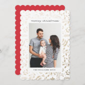 フェスティバルきらめく花模様 |ホリデーカード シーズンカード (正面/裏面)