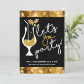 フェスティバルきらめく金ゴールド花火クリスマスパーティー 招待状 (スタンド正面)