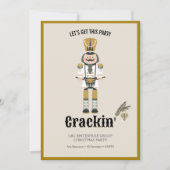 フェスティバルくるみエレガント割り付けニュートラルクリスマスパーティー 招待状 (正面)