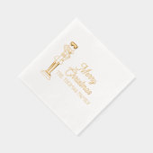 フェスティバルくるみクラッカーメリークリスマスの名前 箔ナプキン (右)