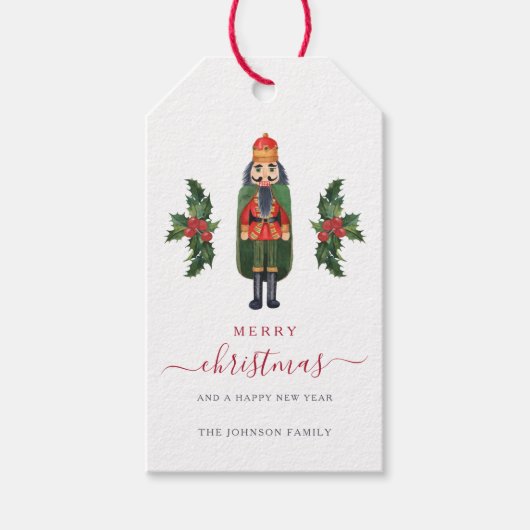フェスティバルくるみクラッカーメリークリスマス ギフトタグ (正面)