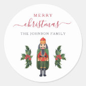フェスティバルくるみクラッカーメリークリスマス ラウンドシール (正面)