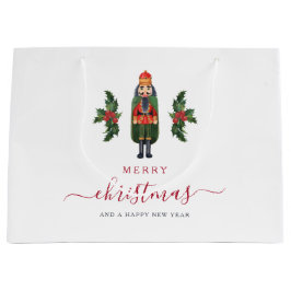 フェスティバルくるみクラッカーメリークリスマス ラージペーパーバッグ