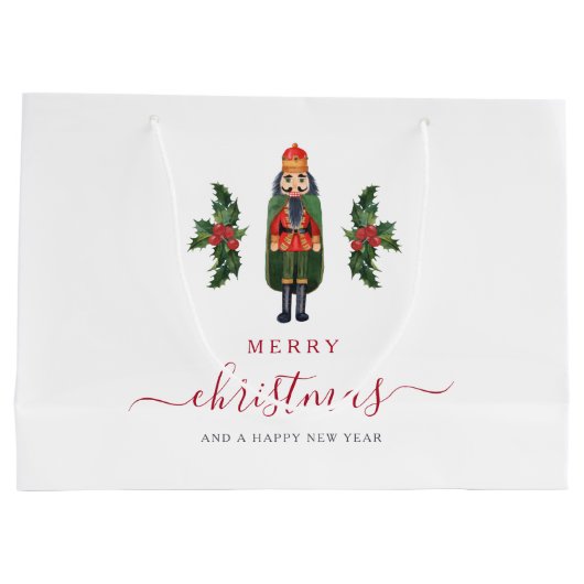 フェスティバルくるみクラッカーメリークリスマス ラージペーパーバッグ (裏面)