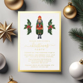 フェスティバルくるみ割りクリスマスクリスマスパーティー金ゴールド 箔招待状