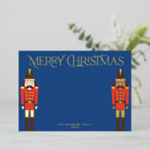 フェスティバルくるみ割りクリスマスフレームの写真 箔シーズンカード (立ち正面)