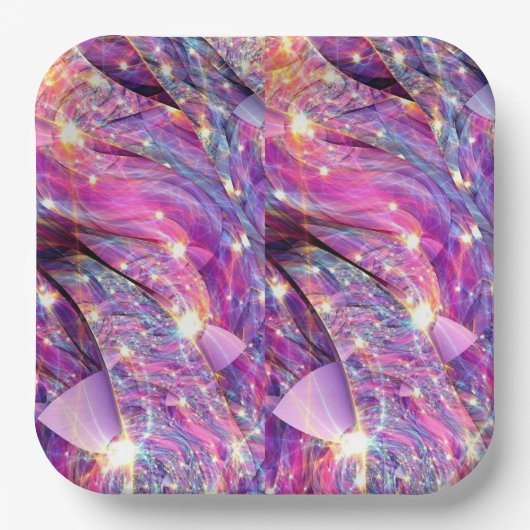 フェスティバルしゃれているパターン（の模様が）あるプレートデコードライツ紙 ペーパープレート (正面)