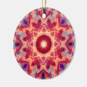 フェスティバルすてき赤ドーパミンデコールクリスマススター セラミックオーナメント (左)
