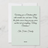 フェスティバルとかわいい猫クリスマスグリーティングカード シーズンカード (裏面)