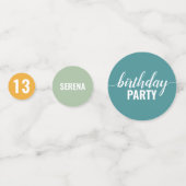 フェスティバルとはっきりしたカラー見本誕生日 コンフェッティ (裏面)