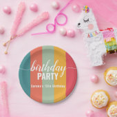 フェスティバルとはっきりしたカラー見本誕生日 ペーパープレート (パーティー)