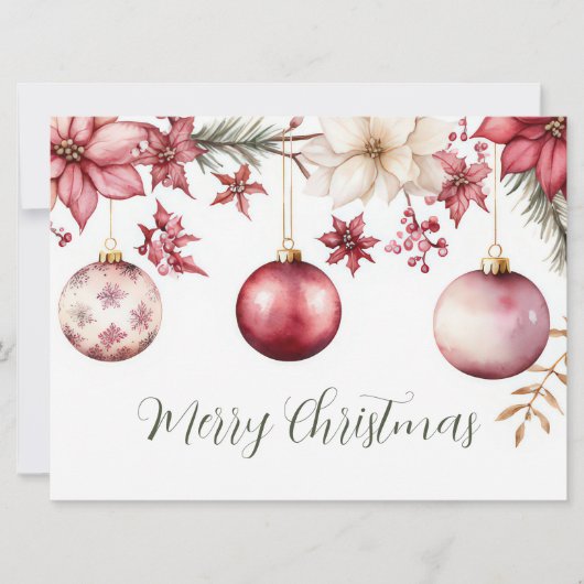 フェスティバルとエレガントクリスマスグリーティングカード カード (正面)