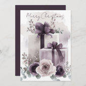 フェスティバルとエレガントクリスマスグリーティングカード シーズンカード (正面/裏面)
