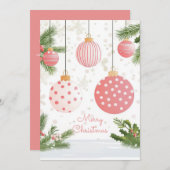 フェスティバルとエレガントクリスマスグリーティングカード シーズンカード (正面/裏面)