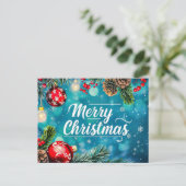 フェスティバルとエレガントクリスマスグリーティングカード ポストカード (スタンド正面)