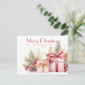 フェスティバルとエレガントクリスマスグリーティングカード ポストカード (スタンド正面)