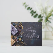 フェスティバルとエレガントクリスマスグリーティングカード ポストカード (スタンド正面)