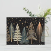 フェスティバルとエレガントクリスマスツリーのグリーティングカード シーズンカード (スタンド正面)