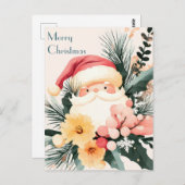 フェスティバルとエレガントクリスマス用挨拶はがき ポストカード (正面/裏面)