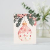 フェスティバルとエレガントクリスマス用挨拶はがき ポストカード (スタンド正面)