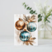 フェスティバルとエレガントクリスマス用挨拶はがき ポストカード (スタンド正面)