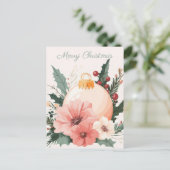 フェスティバルとエレガントクリスマス用挨拶はがき ポストカード (スタンド正面)