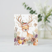 フェスティバルとエレガントクリスマス用挨拶はがき ポストカード (スタンド正面)