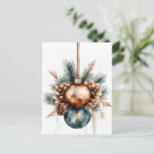 フェスティバルとエレガントクリスマス用挨拶はがき ポストカード (スタンド正面)