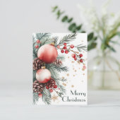 フェスティバルとエレガントクリスマス用挨拶はがき ポストカード (スタンド正面)