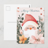 フェスティバルとエレガントクリスマス用挨拶はがき ポストカード (正面/裏面)