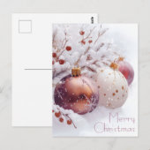 フェスティバルとエレガントクリスマス葉書 ポストカード (正面/裏面)