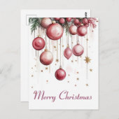 フェスティバルとエレガントクリスマス葉書 ポストカード (正面/裏面)