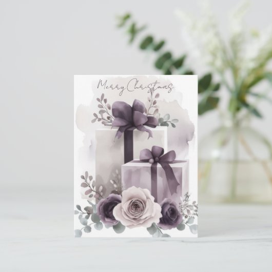 フェスティバルとエレガントクリスマス葉書 ポストカード (スタンド正面)