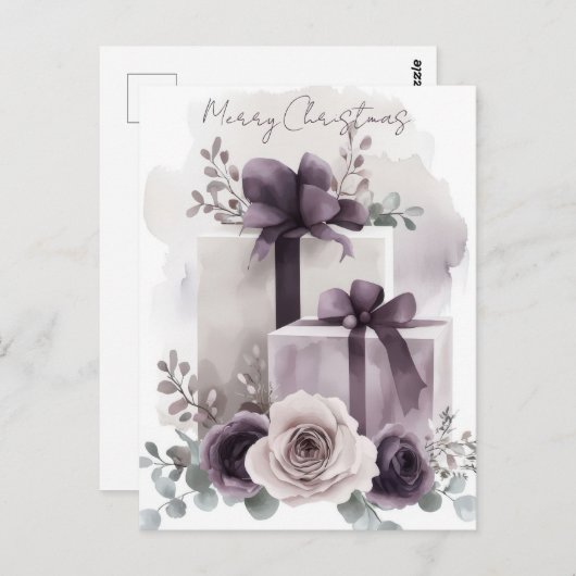 フェスティバルとエレガントクリスマス葉書 ポストカード (正面/裏面)