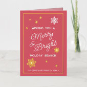 フェスティバルとエレガント季節のごあいさつ金ゴールド 箔シーズンカード (正面)