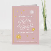 フェスティバルとエレガント季節のごあいさつ金ゴールド 箔シーズンカード (正面)