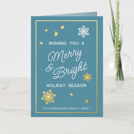 フェスティバルとエレガント季節のごあいさつ金ゴールド 箔シーズンカード (正面)