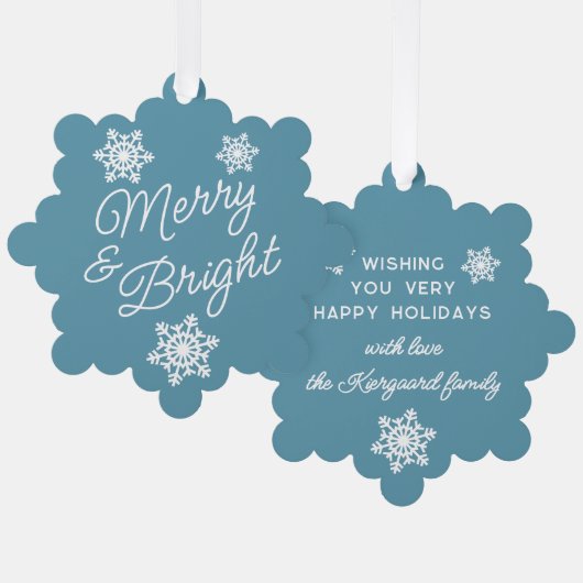 フェスティバルとエレガント季節のごあいさつ オーナメントカード (正面/裏面)