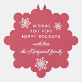 フェスティバルとエレガント季節のごあいさつ オーナメントカード (裏面)