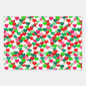 フェスティバルとカラフルハート ラッピングペーパーシート (正面)